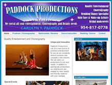 Tablet Screenshot of carolynpaddockproductions.com